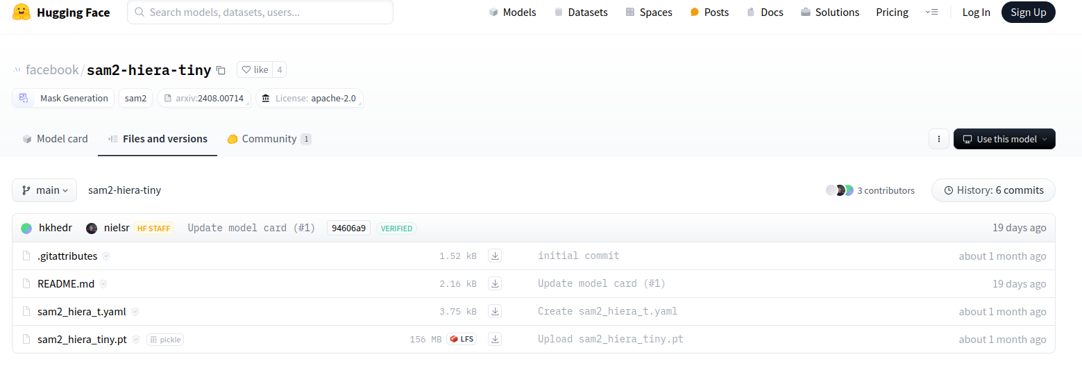 Hugging Face SAM 2